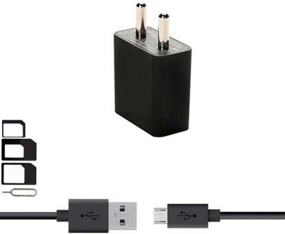 ShopReals Wall Charger Accessory Combo for Redmi Note 7 Pro, Note 7S, Redmi Y3, Redmi Note 7, Redmi Note 6 Pro, Mi A2, Poco F1, Redmi Note 5 Pro, Mi MIX 2, 6A, Mi Note 5 Pro Charger With 1 Meter Micro USB Charging Data Cable And SIM Adapter
