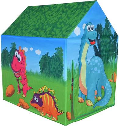 A K ENTERPRISE Dino Hunter Theme Foldable Pop Up Play Tent House for Kids