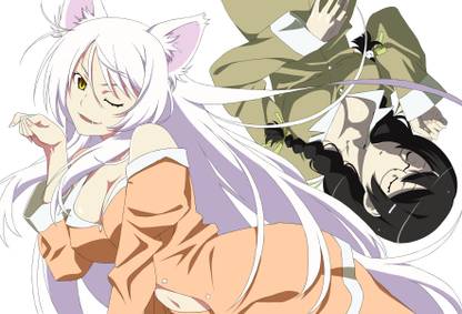 Athah Anime Monogatari (Series) Tsubasa Hanekawa Black Hanekawa 13*19 inches Wall Poster Matte Finish Paper Print