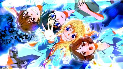 Athah Anime Your Lie in April Kaori Miyazono Kousei Arima Tsubaki Sawabe Ryota Watari 13*19 inches Wall Poster Matte Finish Paper Print
