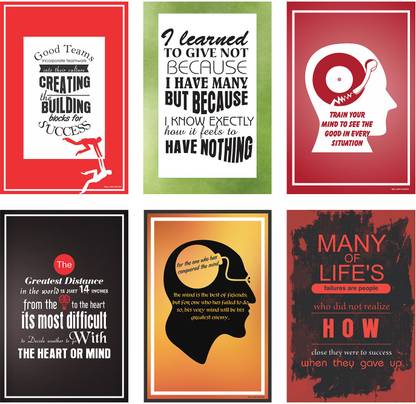 wall poster set of 6 Paper Print