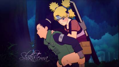 Athah Anime Naruto Temari Shikamaru Nara 13*19 inches Wall Poster Matte Finish Paper Print
