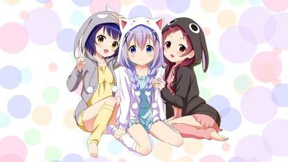 Athah Anime Is the Order a Rabbit? Chino Kafū Megumi Natsu Maya Jouga 13*19 inches Wall Poster Matte Finish Paper Print