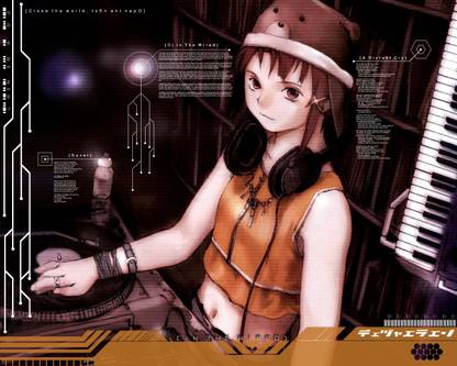 Athah Anime Serial Experiments Lain Headphones 13*19 inches Wall Poster Matte Finish Paper Print