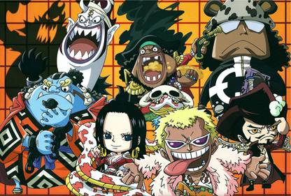 Athah Anime One Piece Boa Hancock Donquixote Doflamingo Dracule Mihawk Bartholomew Kuma Marshall D. Teach Jinbe 13*19 inches Wall Poster Matte Finish Paper Print