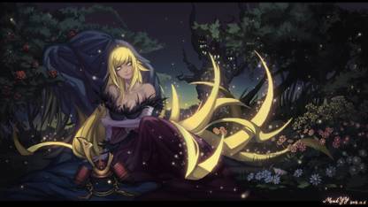 Athah Anime Monogatari (Series) Bakemonogatari Kiss-shot Acerola-orion Heart-under-blade Shinobu Oshino 13*19 inches Wall Poster Matte Finish Paper Print