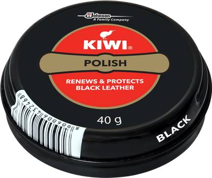 KIWI Renews & protects black Leather Shoe Wax Polish