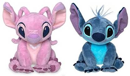DISNEY Store Stitch Angel Mini Plush Doll Set Lilo Stitch 6 Inch Seated  - 11.4 cm