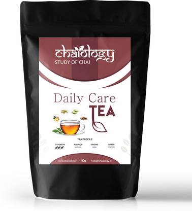 Chaiology Daily Care Tea 1 kg Plain, Herbs Black Tea Pouch