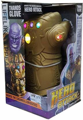 Sshakuntlay Marvel Avengers Thanos Infinity Gauntlet hand glove with light