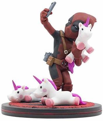 Quantum Mechanix Deadpool Unicorn Selfie Q-Fig Max Toons Figure