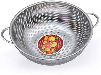 Inllex Kitchen Colander Drain Basket Rice Pulses Fruits Vegetable Noodles Pasta Washing Bowl Colander