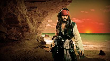 Movie Pirates Of The Caribbean Jack Sparrow Pirate Johnny Depp HD Wallpaper Background Paper Print