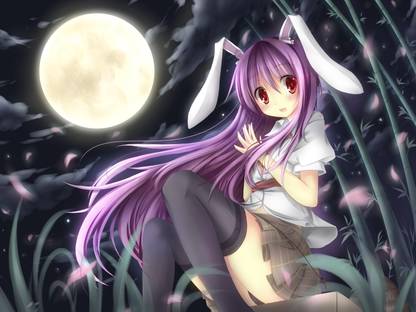 Athah Anime Touhou Reisen Udongein Inaba 13*19 inches Wall Poster Matte Finish Paper Print