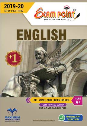 EXAM POINT PLUS ONE ENGLISH FOR KERALA SYLLABUS , HSE, VHSE, CBSE,OPEN SCHOOL STUDENTS