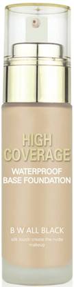 ब व ऑल ब्लैक BEAUTY LIQUID FOUNDATION WATERPROOF HIGH COVERAGE Foundation