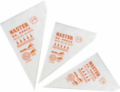Royals Disposable Icing/Piping Bags for Cake/Pastry/Cupcake Decorating, Small, Transparent (Pack of 100 pcs) Disposable Piping Bag