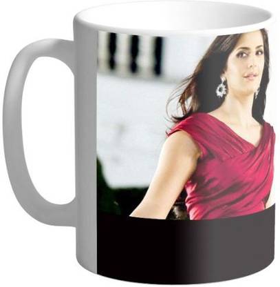 Arkist Bollywood Actress Katrina Kaif in Red.jpg?dl=0 Ceramic Coffee Mug