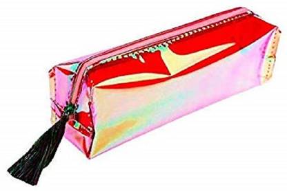 A Little Swag Holographic Rainbow Multi-color Pouch Double Color Pouch, Rainbow Pouch Art Plastic Pencil Box