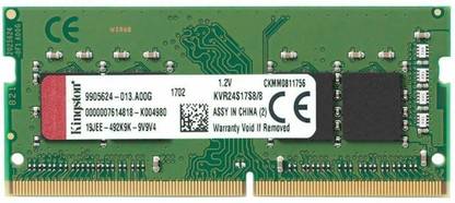 KINGSTON DDR4 DDR4 8 GB (Single Channel) Laptop (KVR24S17S8/8 , PC4 19200 Laptop RAM)