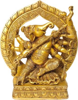 EXOTIC INDIA Vighnesha (A Rare Form of Ganpati) Decorative Showpiece  -  24 cm