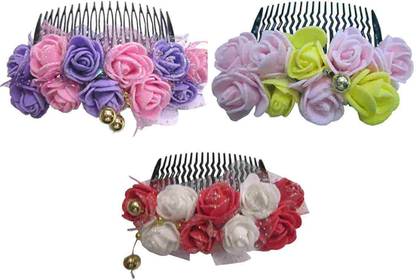 Unique Indian Crafts Comb pin for hairs with multicolours (Sku-UIC-FA-CP-131) Back Pin