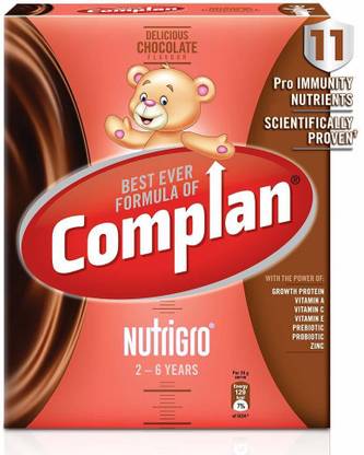 COMPLAN Nutrigro Growth Drink for Toddlers (2-6 year), Delicious Chocolate
