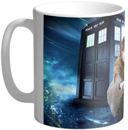 Arkist doctor who matt smith and karen gillan wallpaper Ceramic Coffee Mug