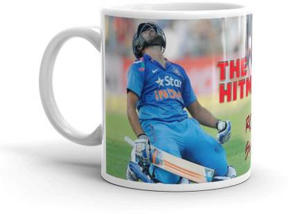 मग्किन Rohit Sharma The Hitman Indian Cricketer White Color 350ml सिरेमिक मग