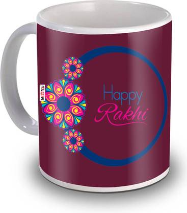 ME&YOU Rakhi Gifts for Brother, Printed Ceramic IZ19STRakhiMU-13 Ceramic Coffee Mug