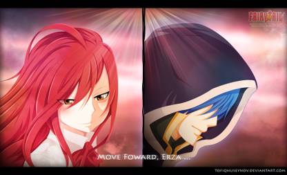 Athah Anime Fairy Tail Erza Scarlet Mystogan 13*19 inches Wall Poster Matte Finish Paper Print