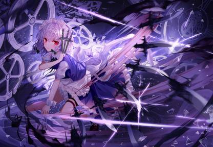 Athah Anime Touhou Sakuya Izayoi 13*19 inches Wall Poster Matte Finish Paper Print