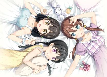 Athah Anime One Room Moka Aoshima Natsuki Momohara Yui Hanasaka 13*19 inches Wall Poster Matte Finish Paper Print
