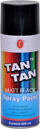 TAN TAN MATT BLACK Black Spray Paint 400 ml