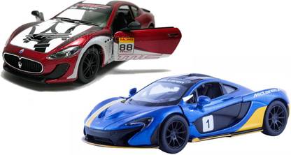 E-Chariot 2 Combo Mclaren P1 & Maserati GranTurismo MC Stradale Diecast Metal Car