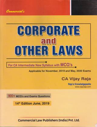 CORPORATE AND OTHER LAWS FOR CA INTERMEDIATE NEW SYLLABUS WITH MCQ'S