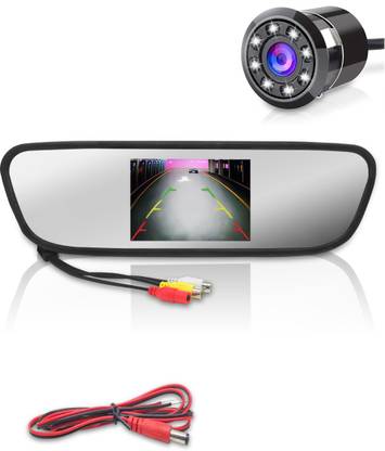 FABTEC 4.3 Digital TFT LCD Screen Rearview Mirror Monitor Black LED