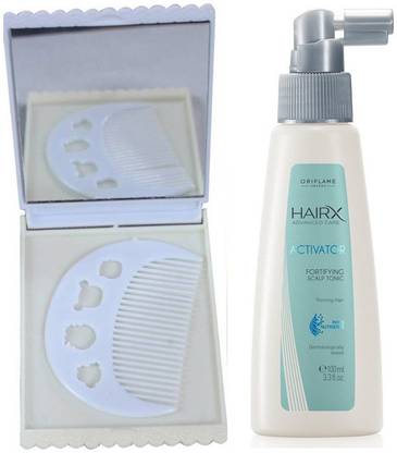 Oriflame Sweden HAIRX Advanced Care Activator Fortifying Scalp Tonic with comb mirror