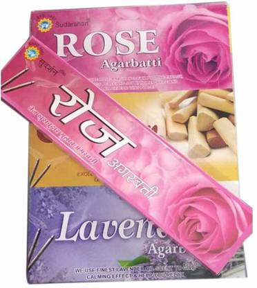 TOTAL HOME Rose Agarbatti - 12 Sticks 24 Content Packet 1 Box Rose