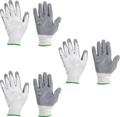 PulGos SUPERIOR QUALITY ANTI CUT SAFETY HAND GLOVE-1102 Nylon, Synthetic, Latex  Safety Gloves