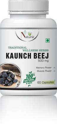 NATURAL Kaunch Beej For Memory Power Capsules Pack of 3
