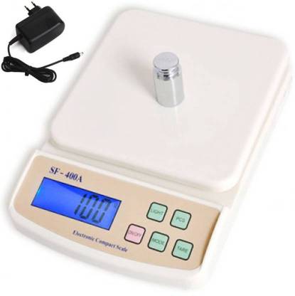 Zeom New Digital Electronic SF 400A 5kg With Adapter Weighing Scale (Off White) Weighing Scale