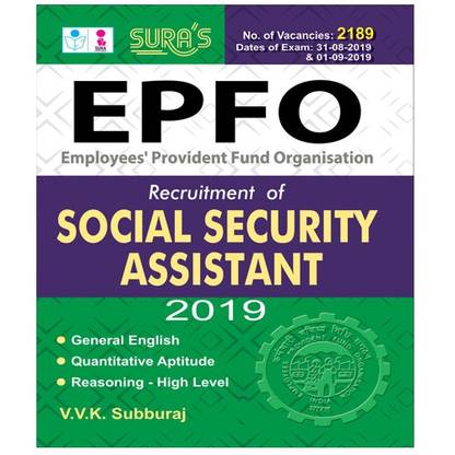 EPFO Social Security Assistant(SSA) Exam Books