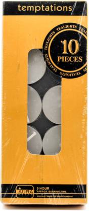 AuraDecor 9 hour Burning Time Tealight Candle Pack of 10 Candle