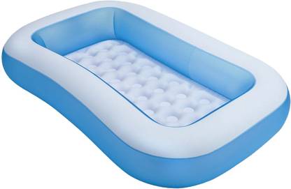 VW Intex Rectangular Pool, Multi Color 128 LTR - (166 x 100 x 28)cm inflated Inflatable Swimming Pool