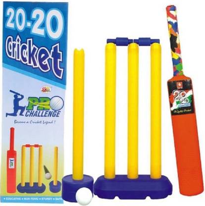 PS Aakriti 20-20 Kids Cricket Set Cricket Kit Cricket Kit (Bat Size: 3 (Age Group 8+)) Cricket Kit