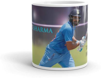 मग्किन Rohit Sharma Special Printed White Color 350 ml सिरेमिक मग