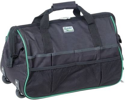 Proskit ST-5301, 20" Heavy-Duty with Wheels and Telescoping Handle| Polyester Tool Bag