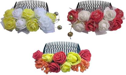 Unique Indian Crafts Comb pin for hairs with multicolours (Sku-UIC-FA-CP-247) Back Pin