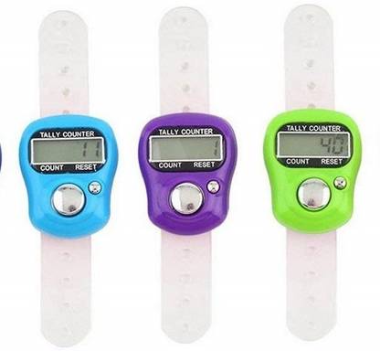 Aryshaa Finger Digital Electronic Tally Counter, Head Count Multicolor 3pcs Digital Tally Counter
